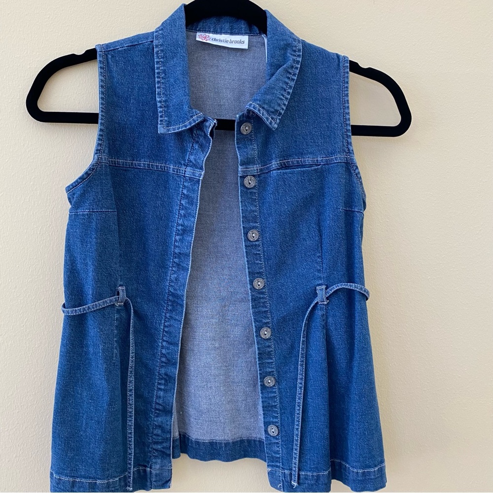 Christie Brooks Belted Denim Vest
